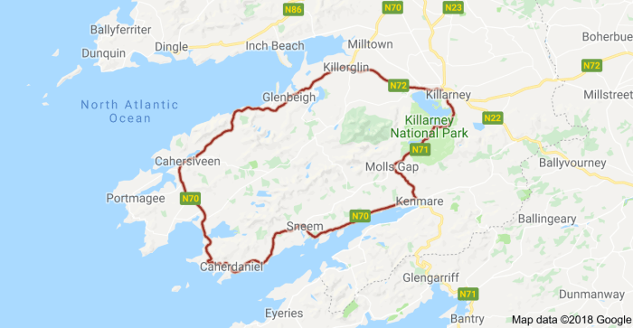 Ring of Kerry map